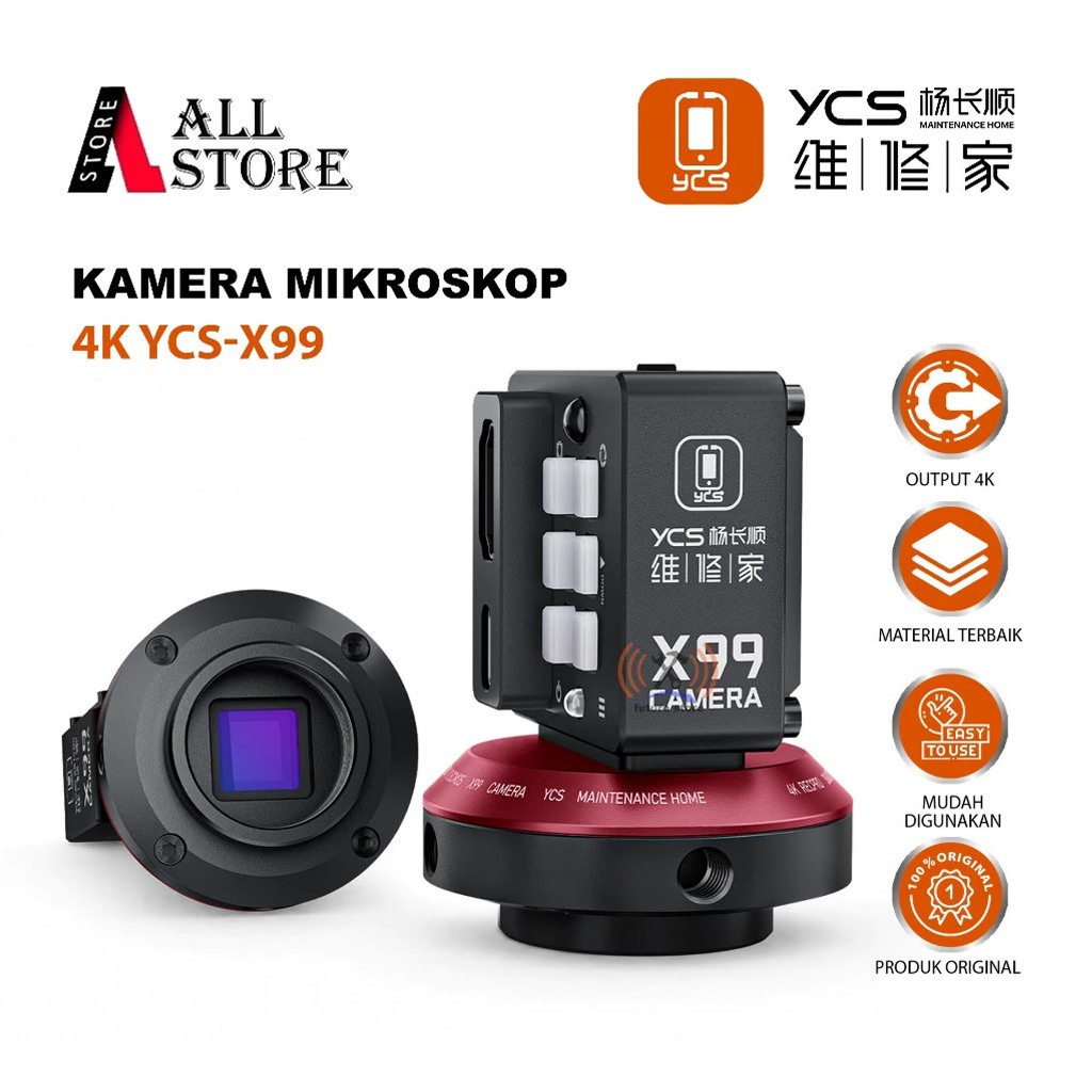YCS KAMERA MIKROSKOP 4K YCS-X99 ORIGINAL - KAMERA MIKROSKOP DIGITAL 4K UNTUK SERVIS HP DAN ELEKTRONI