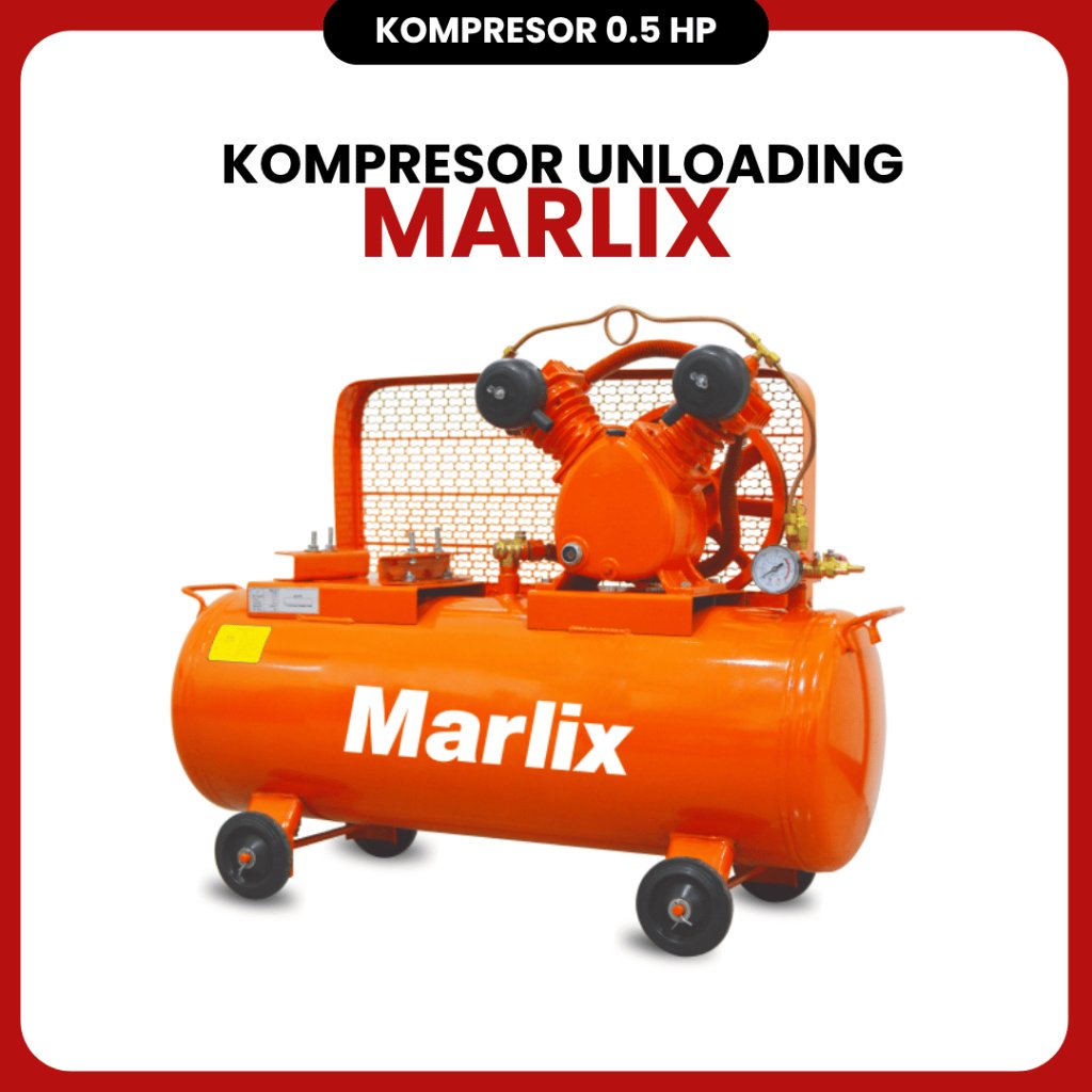 Kompresor MARLIX 0.5 Hp 8 Bar kosongan Kompresor Udara 1/2 Hp