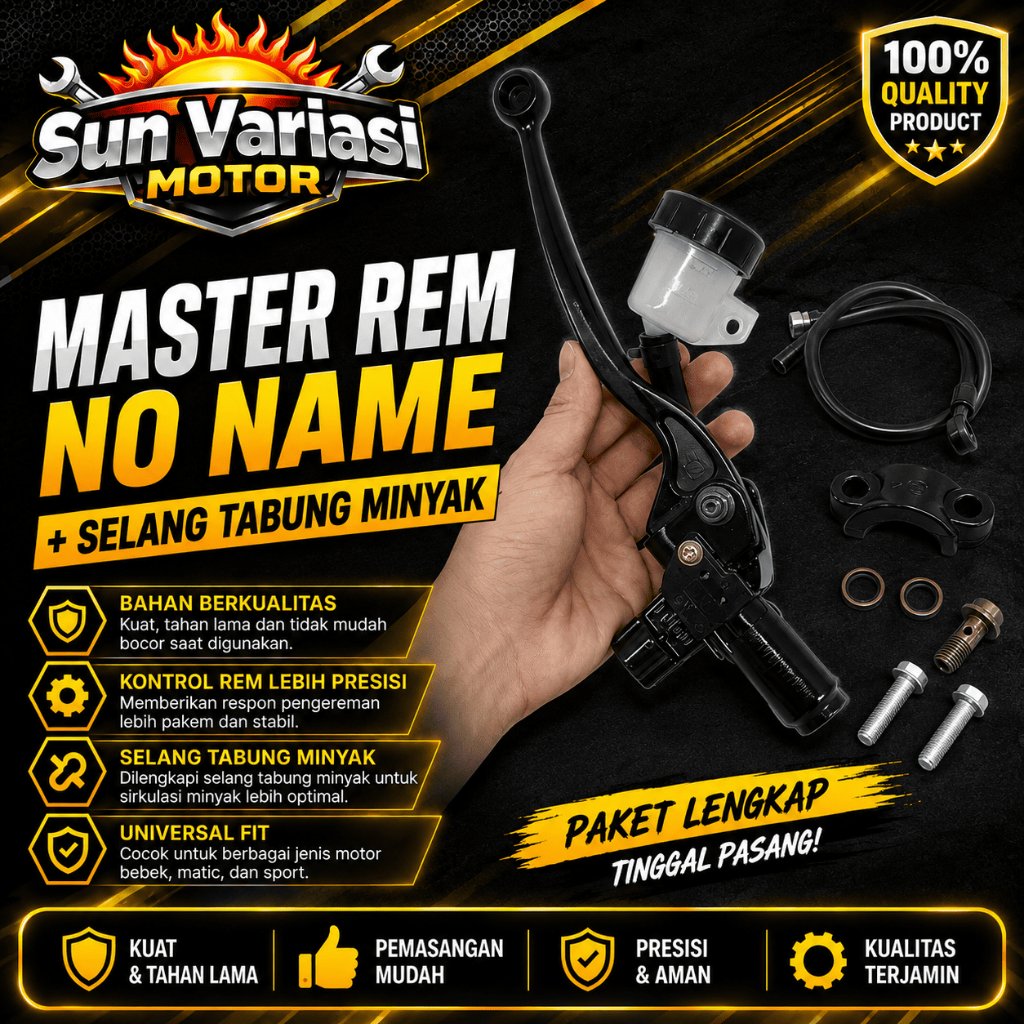 Handle Master Rem Kanan + Selang Tabung Minyak Brembo No Name Classic Nmax Pcx Beat Vario Scoopy Rev