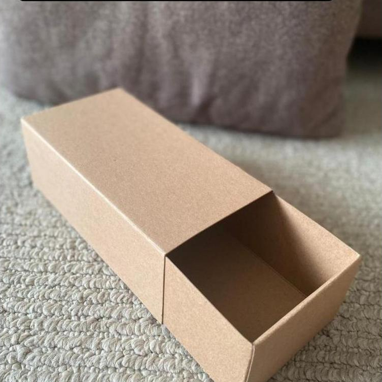 Box Packaging Hampers Kotak Kraft Slide