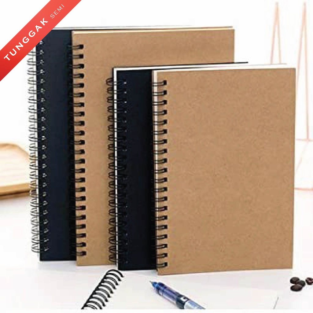 Notebook Buku Tulis Garis 100 halaman 50 Lembar Ukuran A5 Dan A6 Jilid Spiral