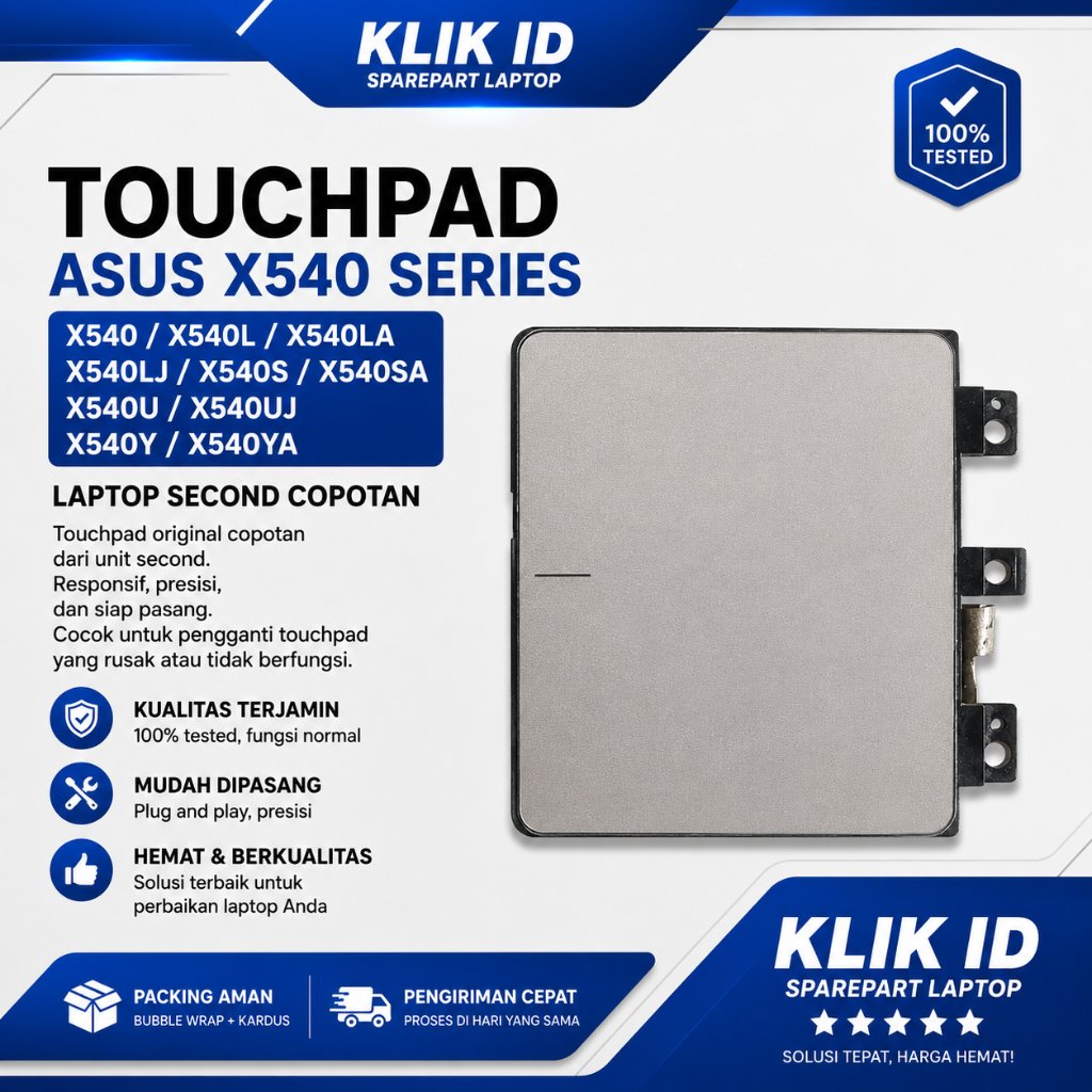 Touchpad Laptop Asus X540 Series X540L X540S X540U X540Y Sparepart Second Copotan