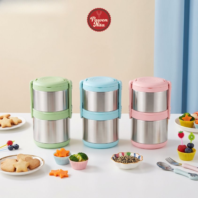 Rantang TEDEMEI TDM 6572 LUNCHBOX RANTANG STAINLESS SUSUN 2 Kapasitas 1500ML