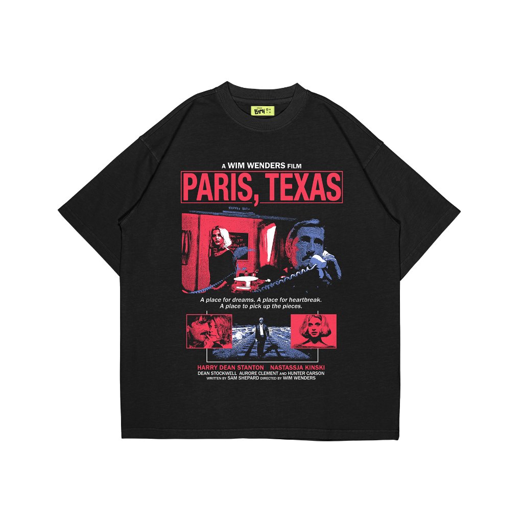 PARIS TEXAS Kaos Lengan Pendek Cotton Combed T-Shirt 20s || Kaos Film