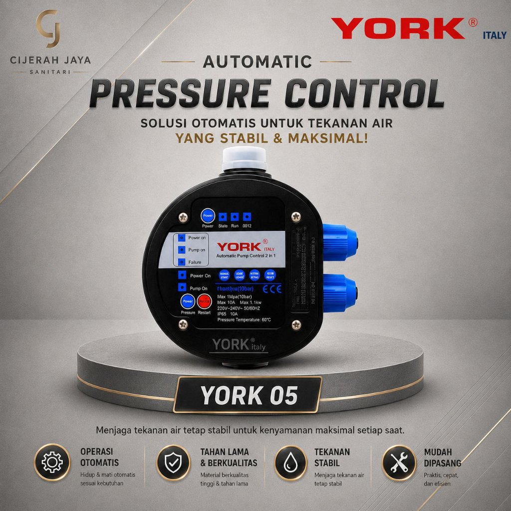 YORK YRK-05 OTOMATIS POMPA AIR / PRESSURE CONTROL YORK APC YORK YRK05
