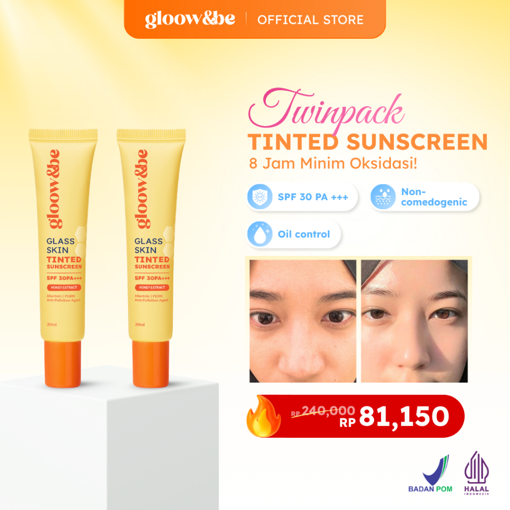 [NEW PRODUCT] [BELI 2 LEBIH HEMAT] Gloow&be Glass Skin Tinted Sunscreen