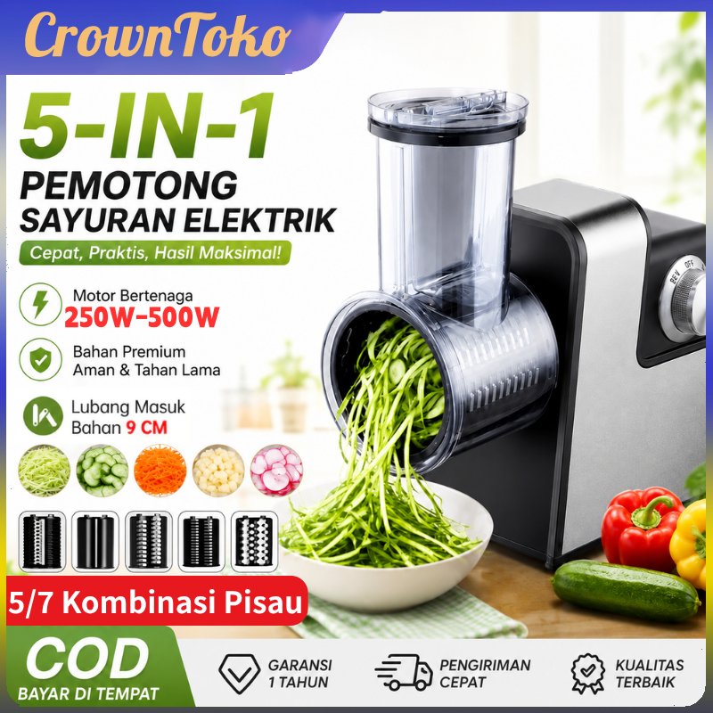[COD] 5-IN-1/7-IN-1 250W-500W Mesin pemotong sayur otomatis  dengan listrik ini adalah alat serba gu