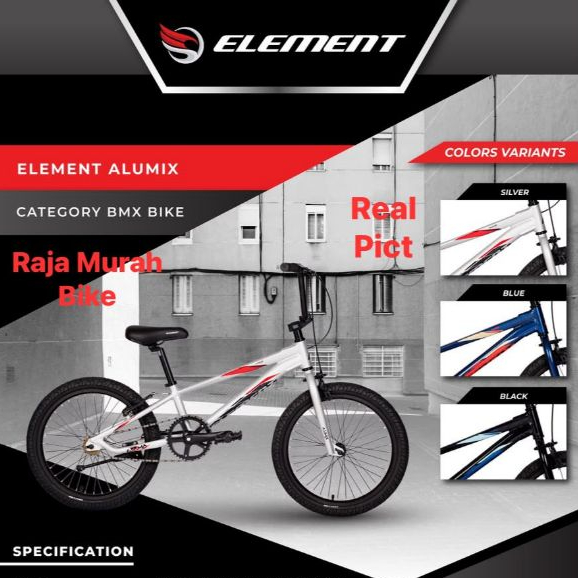 Sepeda Anak Laki Laki Bmx 20 Element Alumix Frame Alloy Sepeda Bmx 20 Inch Alumix Element