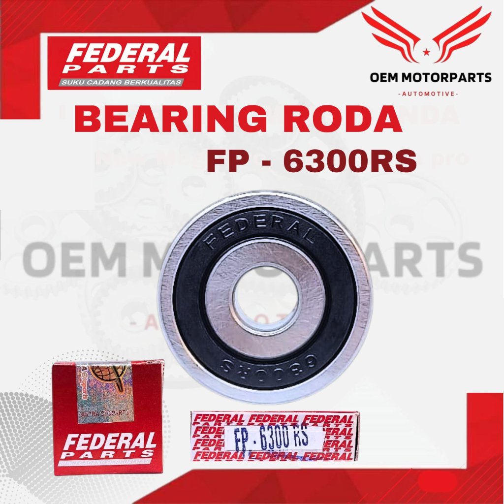 Bearing 6300RS Federal Laher  ORIGINAL FEDERAL PARTS
