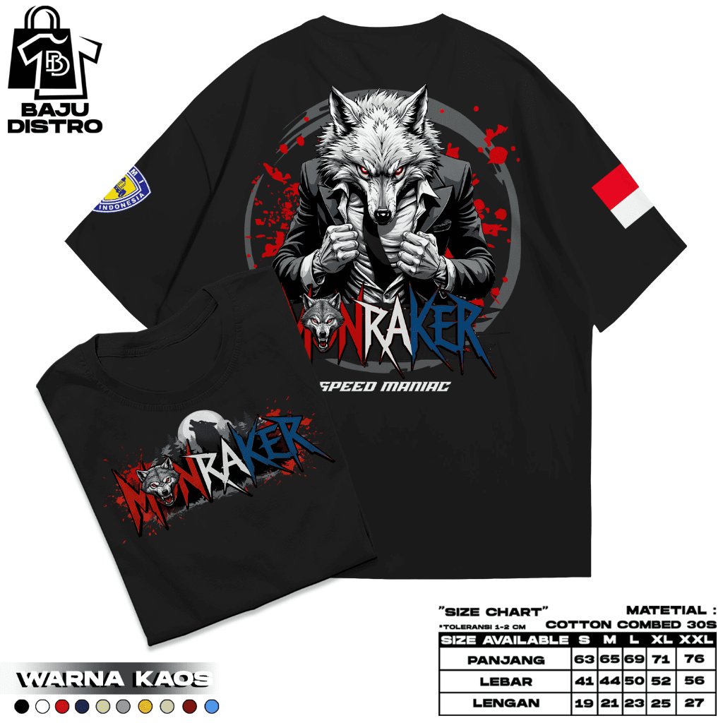 KAOS DISTRO MOONRAKER SPEED MANIAC - Baju komunitas moonraker kece - Kaos Kece premium - Baju Distro