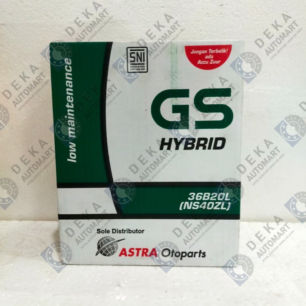 Aki Accu GS Hybrid NS40ZL untuk Calya Sigra; Agya Ayla; Brio; Mobilio; BRV; Corolla series; Altis 02