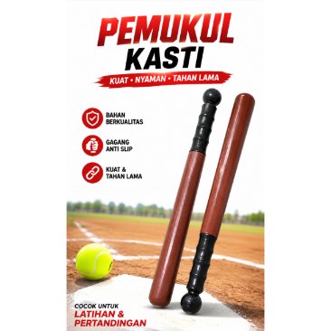 Pemukul Kasti / Tongkat Kasti / Pemukul Rondes Kayu Murah