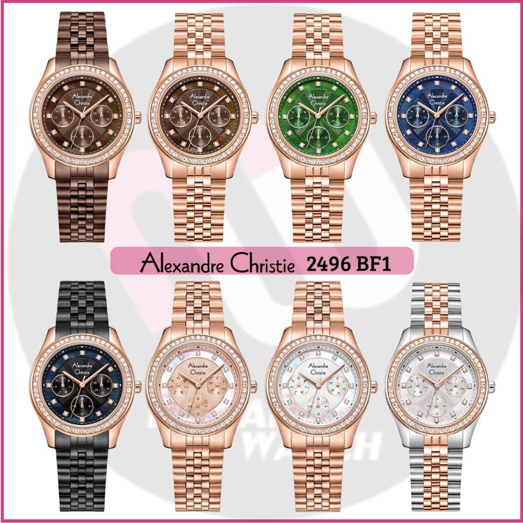 Jam Tangan Wanita Analog Alexandre Christie 2496BF AC2496 AC 2496 BF1 2496 Original Garansi Resmi