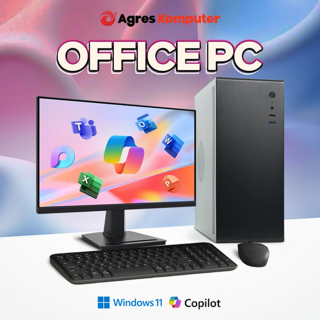 AGRES OFFICE PC INTEL CORE I3/I5 - RAM 16GB 1TB WINDOWS 11 - RAKITAN PC KANTOR