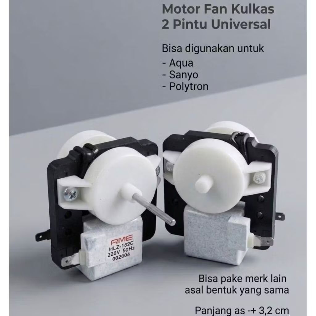 MOTOR FAN KULKAS 182 / DINAMO KIPAS KULKAS MULTI UNIVERSAL 182 / KIPAS KULKAS 2 PINTU SM 182 SANYO