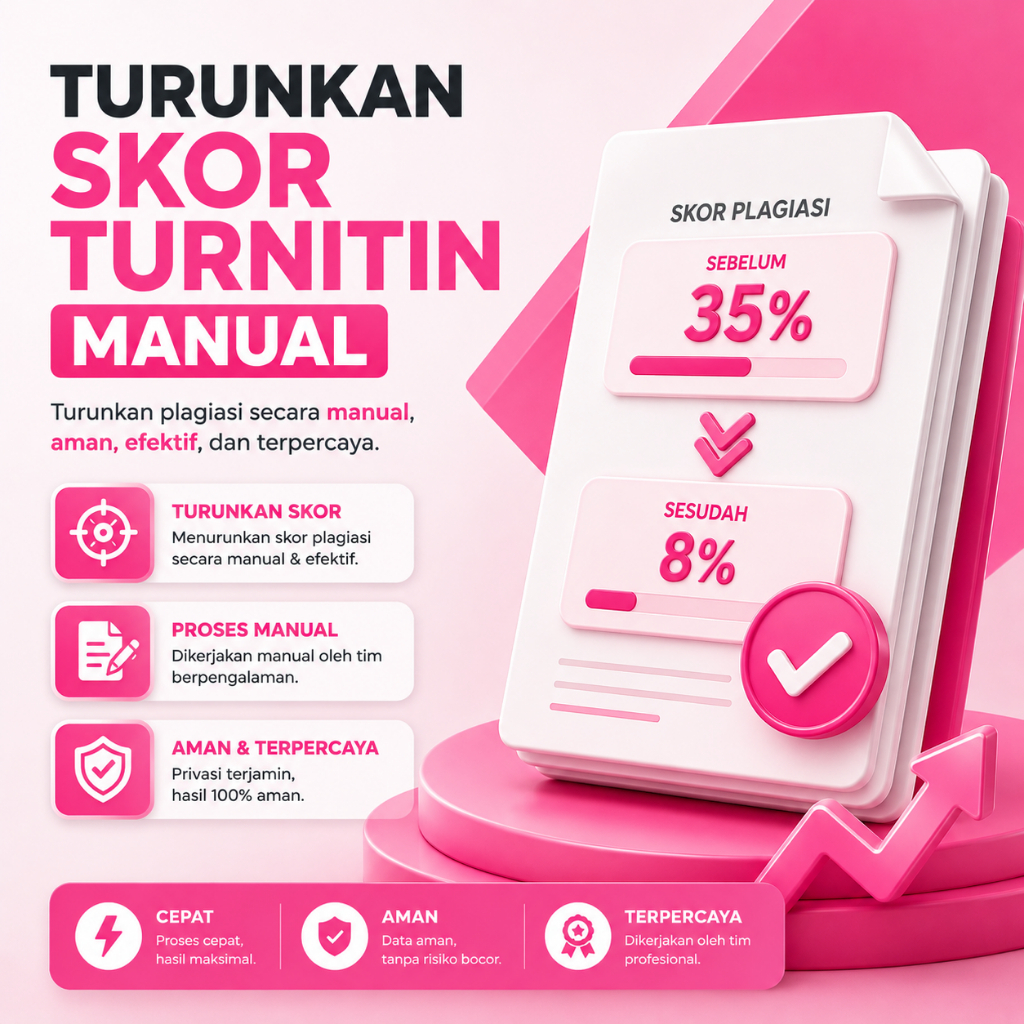 Jasa Menurunkan Skor Plagiasi Turnitin - Parafrase Manual