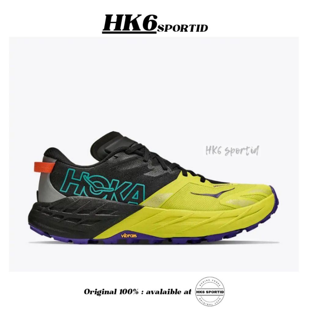 Hoka Speedgoat 7 Men's Running Shoes - Black/Hoka Citrus