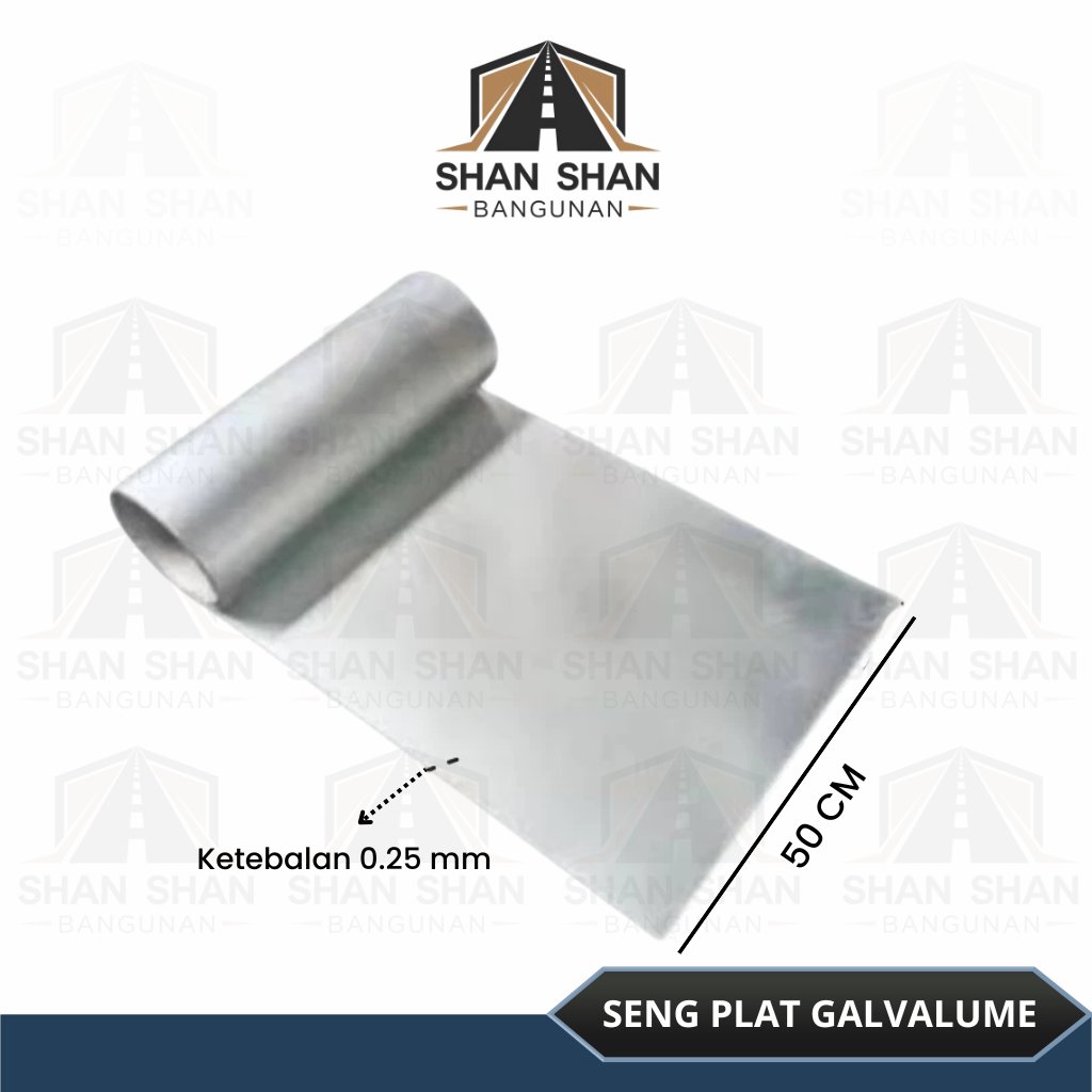 Seng Licin Per METER Lebar 50 CM & 60 CM Tebal 0.25MM / Seng Plat / Talang Seng Licin  / Seng Plat G