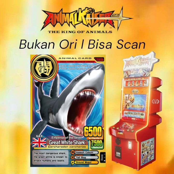 Kartu Animal Kaiser Plus + Gold Animal Card Great White Shark V3 Copy