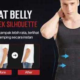 CXZD Baju Singlet T-Shirt Korset Pembentuk Tubuh Body Shaper - YB-76 HITAM