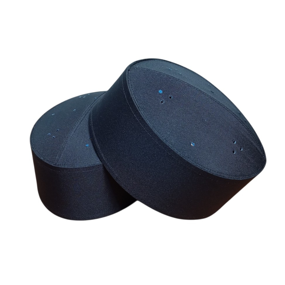 kopyah peci hitam dan putih polos fiber super