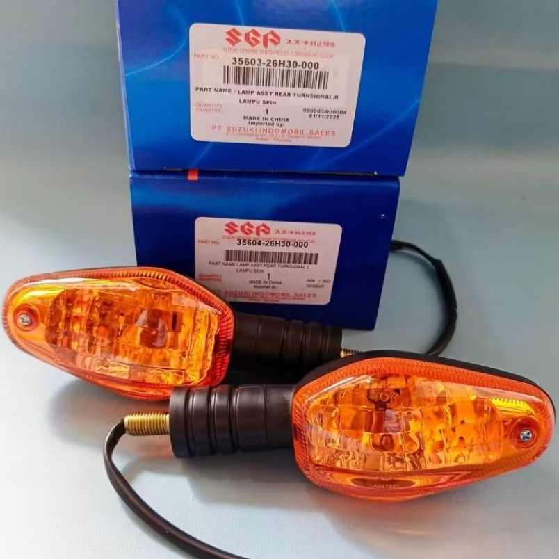 SEPASANG LAMPU SEN RETTING LAMPU SEN BELAKANG KANAN DAN KIRI SUZUKI THUNDER 125 ORIGINAL SGP