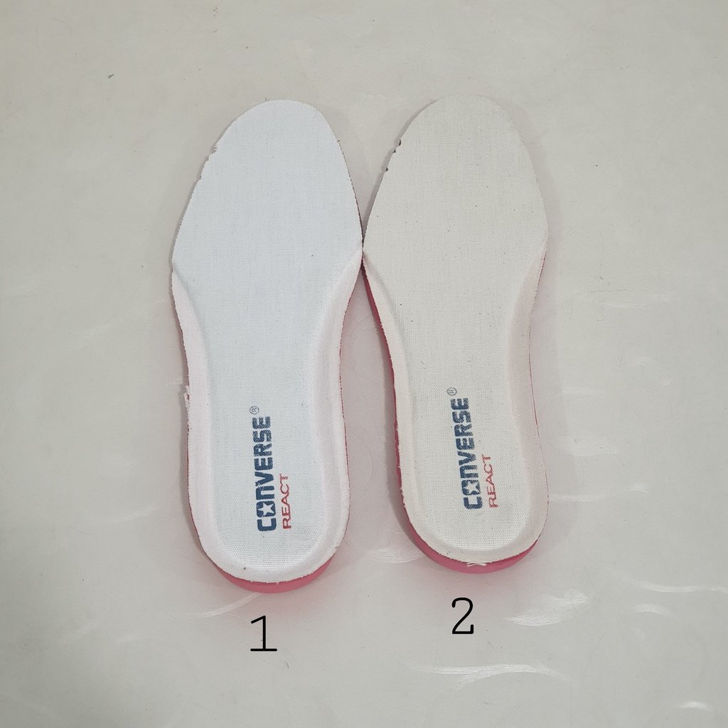 Bantalan Insole Kaki CONVERSE REACT 1.5 MM - Type High End Soft Foam - Empuk - Super Tebal - Size 34
