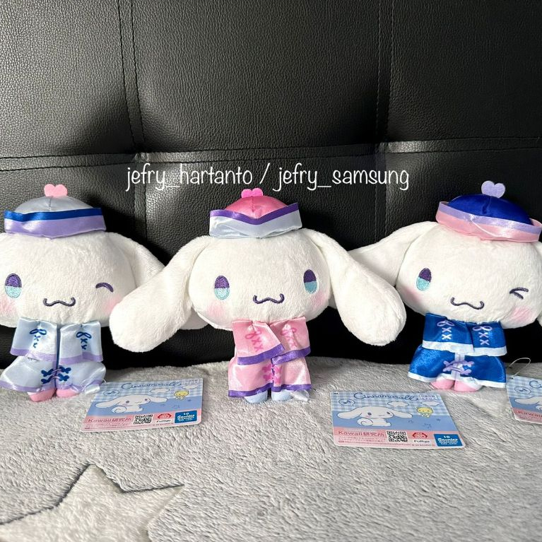 Boneka Cinnamoroll Lolita Jiangshi Plush Doll Original Sanrio Jepang Kawaii Cinnamonroll Toreba