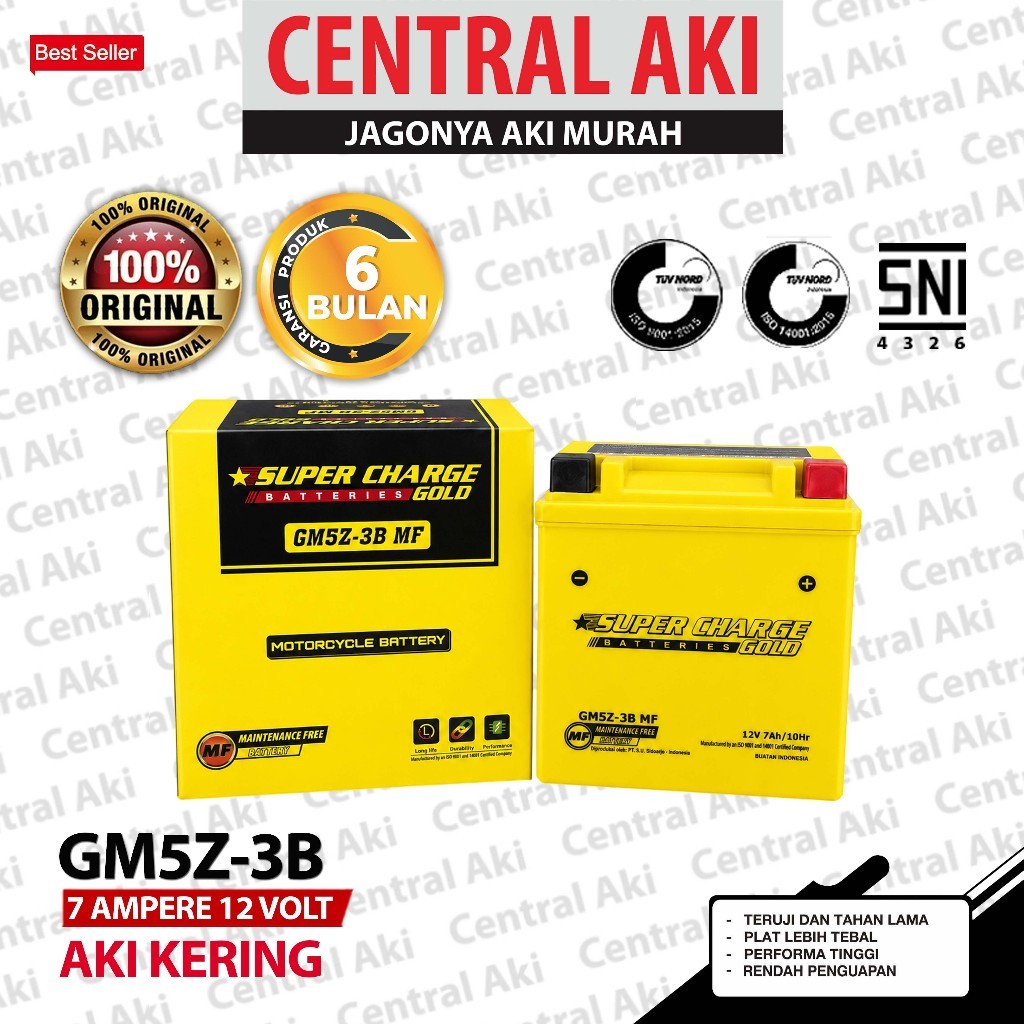 SUPERCHARGE GOLD GM5Z-3B Aki Kering Gel Motor Suzuki Smash Smash Titan Shogun 110 Tornada Bravo RC 1