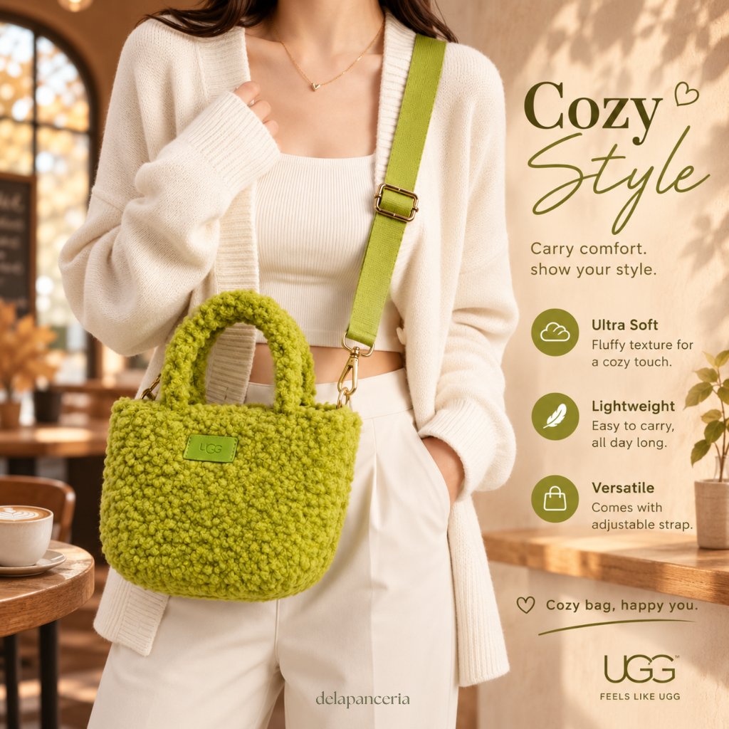 TAS HAND BAG UGG WANITA | SLING BAG BULU PREMIUM