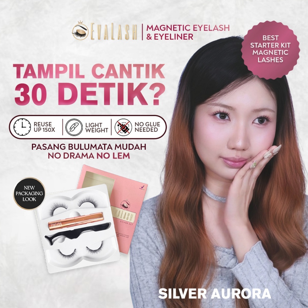 EVALASH SILVER 100% ORI - EVA LASH TRAVEL PACK