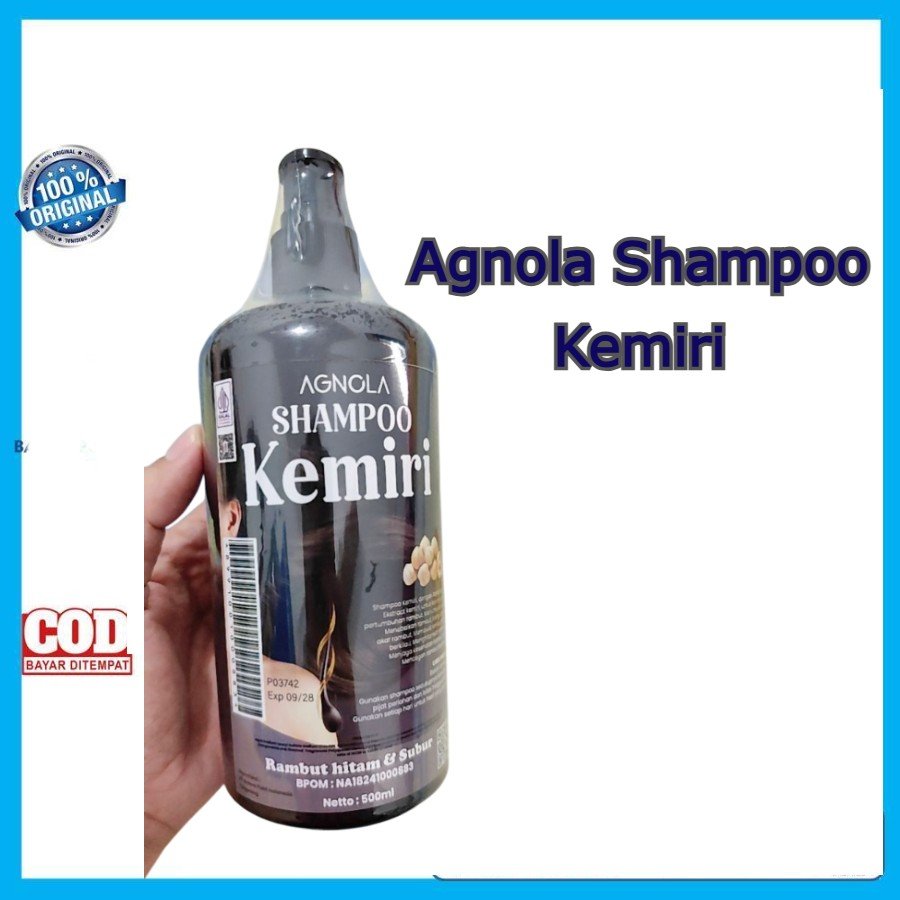 Agnola Shampoo Kemiri 500ml untuk Rambut Hitam