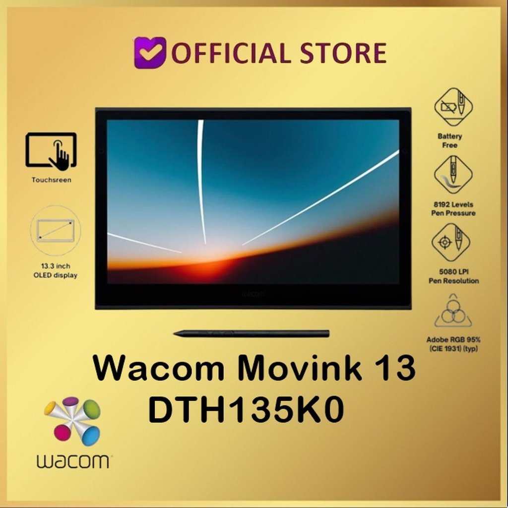 Wacom Movink 13 DTH135K0 - OLED Graphic Drawing Display Tablet