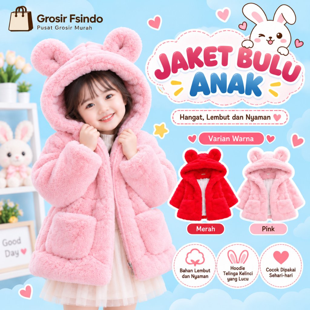 Jaket Bayi Bulu Halus/ Jaket Bayi LYME/ Hoodie Bayi Bulu JK17/ Jaket Anak Cewek