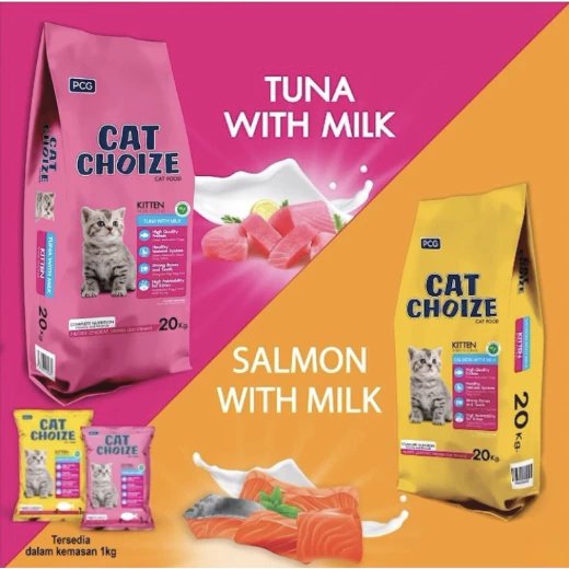 (paket 5kg) Cat Choize kitten salmon kemasan 1kg Freshpack/ cat choize kitten salmon/ CC kitten salm