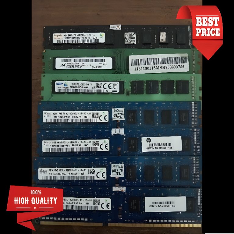MEMORY RAM PC/Destop I DDR3L 4GB PC3L-12800U I  SK Hynix Original I 1600MHz Low Voltage I Bergaransi