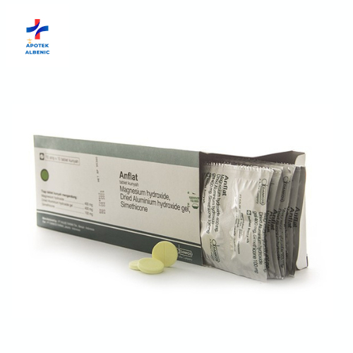 ANFLAT FORTE BOX 100 TABLET - Obat Maag, Asam Lambung & Perut Kembung