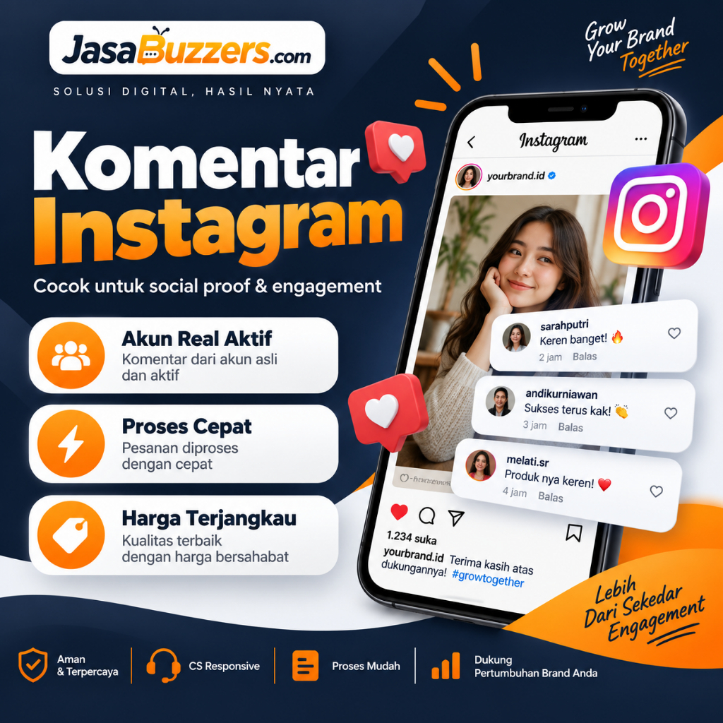 Jasa Komentar Instagram IG - Akun Real Aktif Indonesia Manual