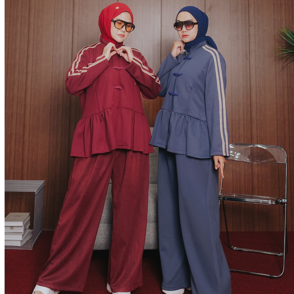 Oneset Sporty Briseis by Numiaa Fashion - Set Atasan dan Celana untuk Aktivitas Olahraga Islami