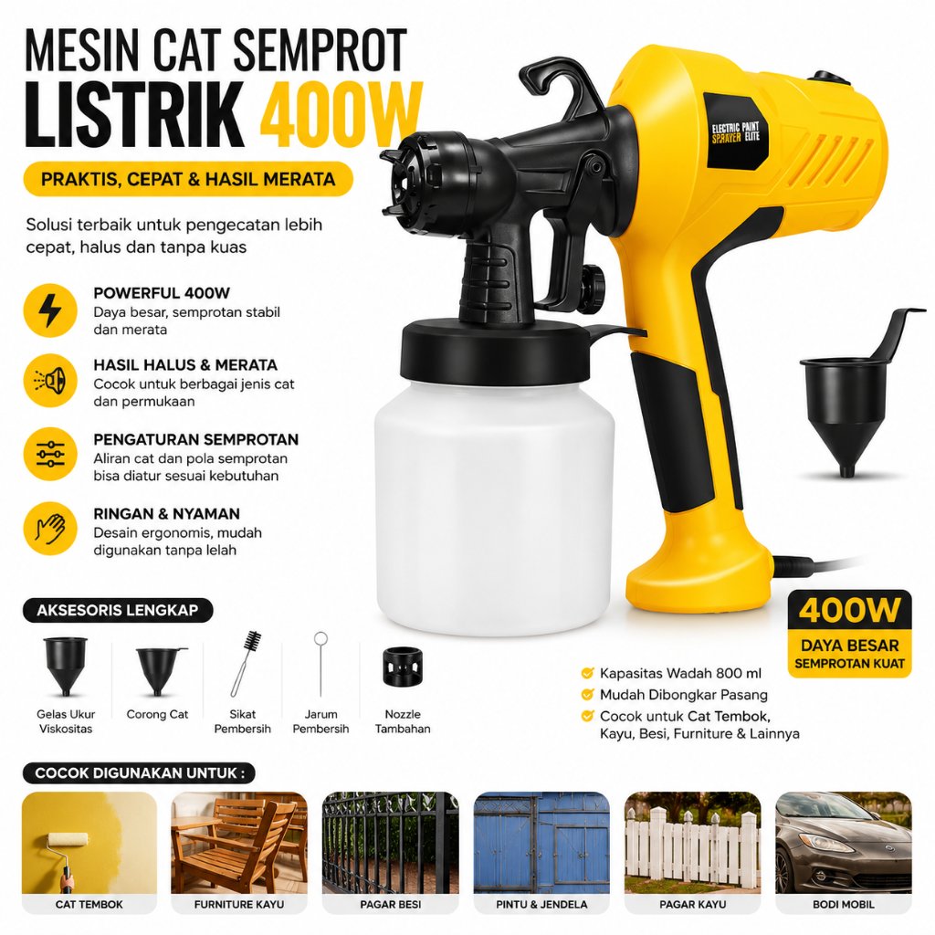 Semprotan Cat Listrik Kompresor Mini 800ml
