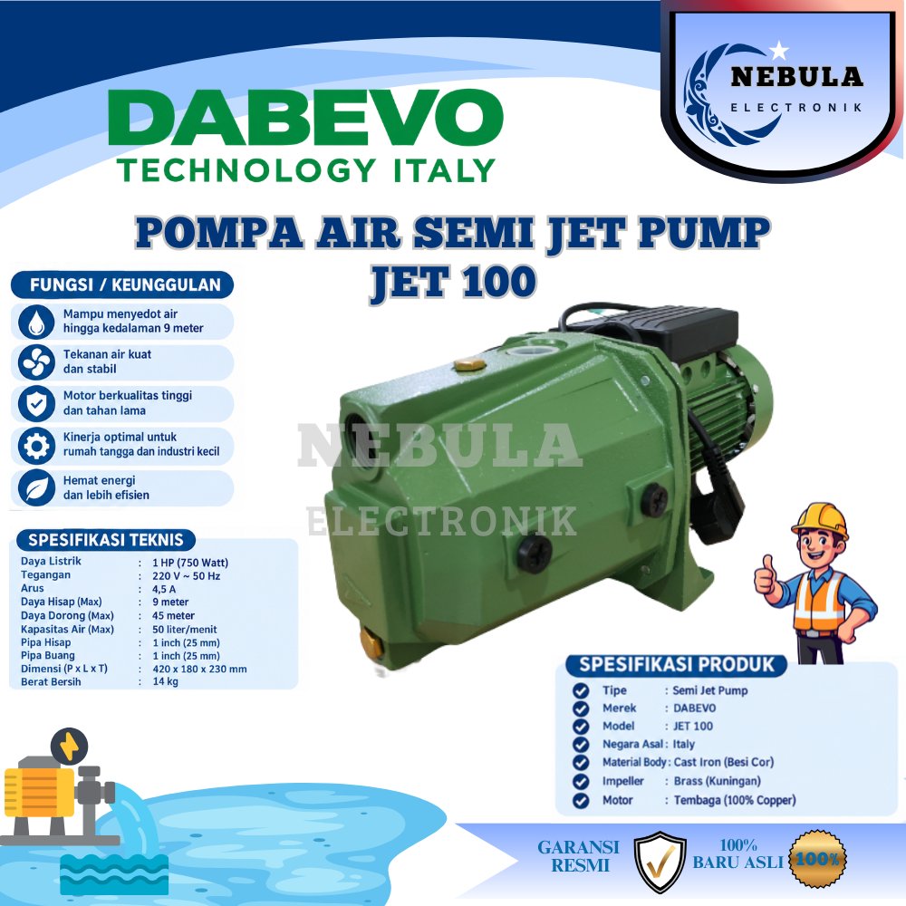 DABEVO JET 100 / DABEVO JET100 / POMPA DABEVO JET 100 / POMPA AIR DABEVO JET 100 / POMPA AIR SEMI JE