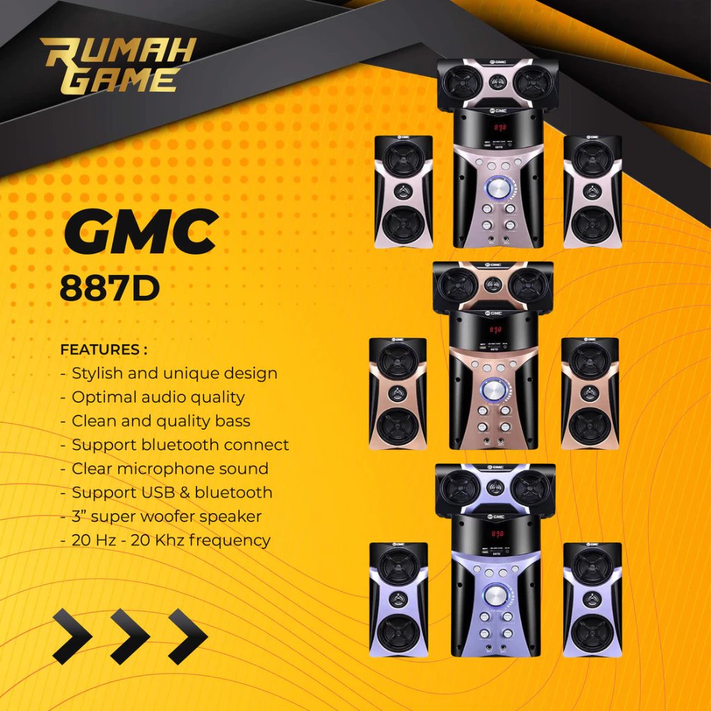 Speaker Bluetooth GMC 887D Extra Bass Karaoke