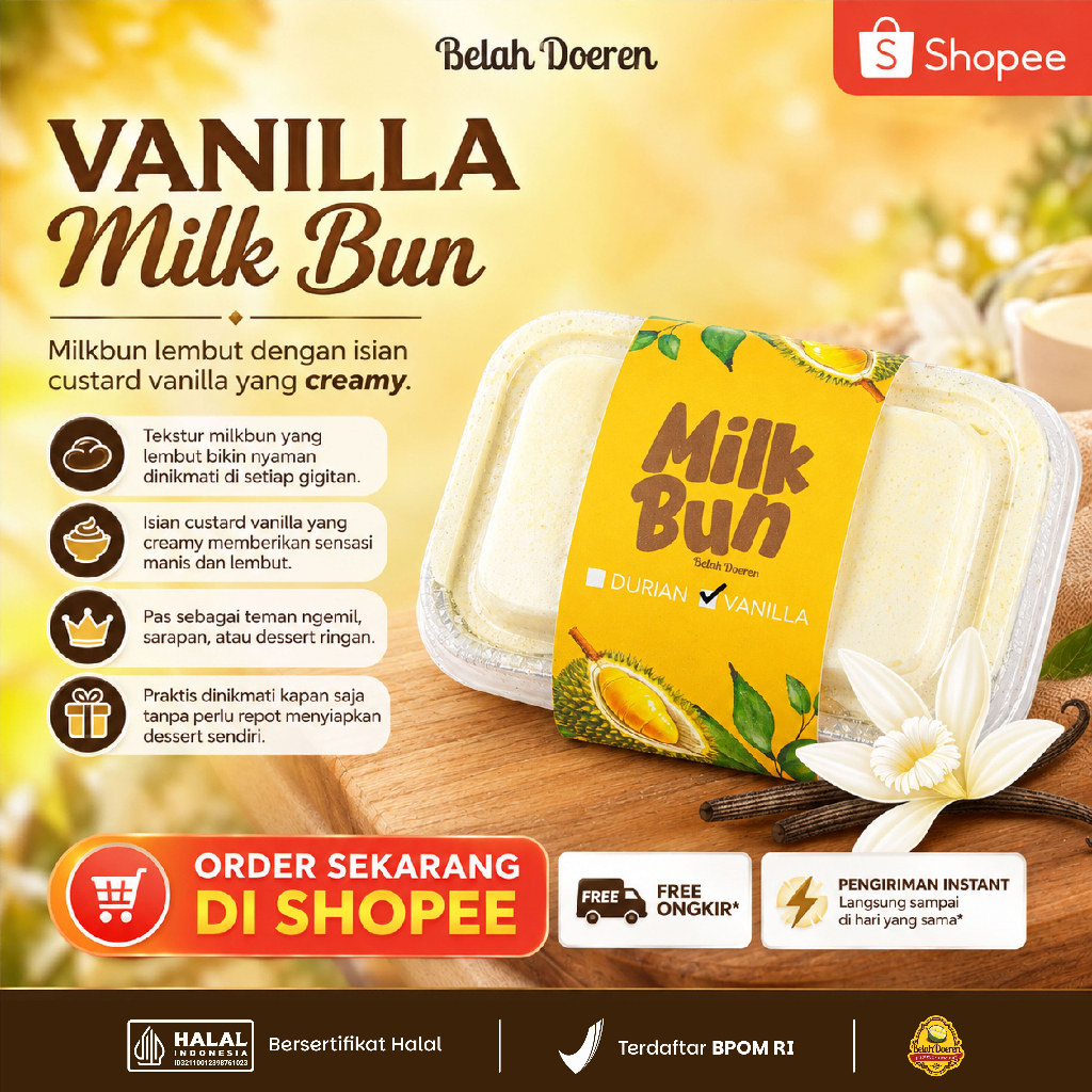 Vanilla Milk Bun - Belah Doeren