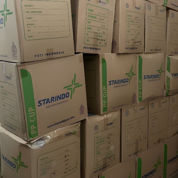 GELAS PLASTIK BENING/GELAS PLASTIK OZ DATAR/GELAS MINUM PLASTIK 1 DUS  ISI 1000 PCS MEREK STARINDO.