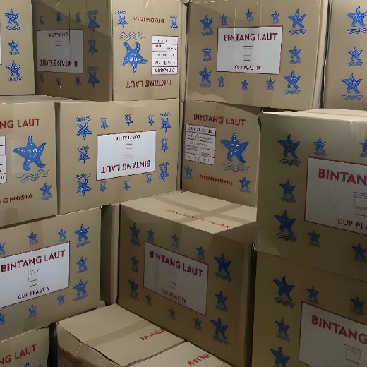 (GROSIR) GELAS OZ PLASTIK/GELAS PLASTIK OZ/GELAS POP ICE ES TEH DLL MEREK BINTANG LAUT 1 DUS ISI 200