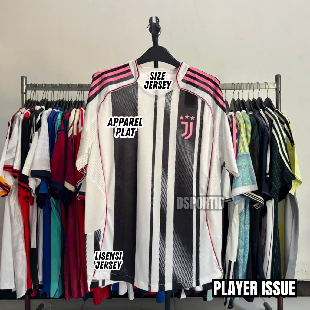 Player Issue Jersey Juventus Home 2025 2026 Baju Bola Dsport No Spnsr