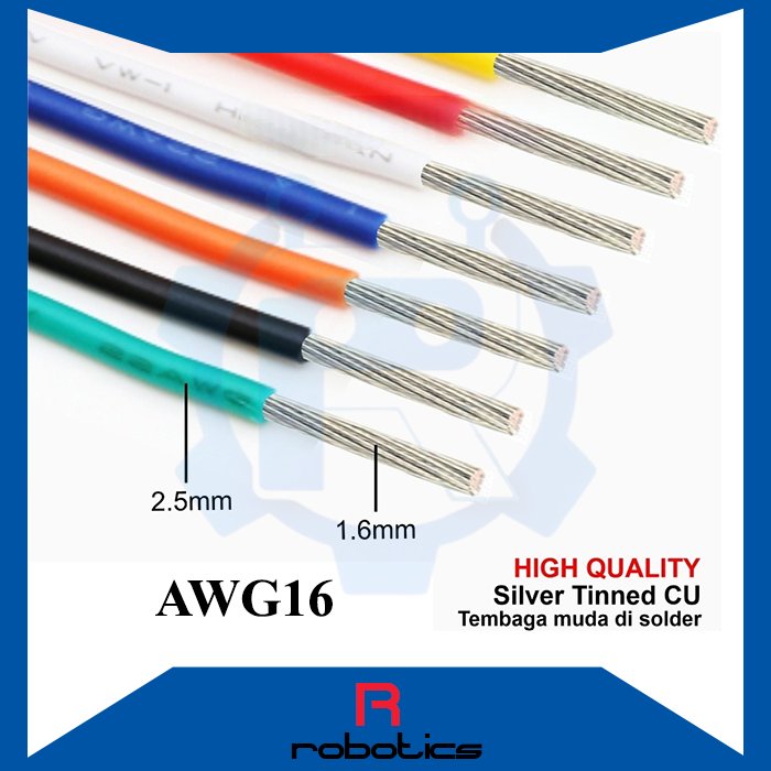 Kabel AWG 16 AWG16 TINNED CU Per Meter