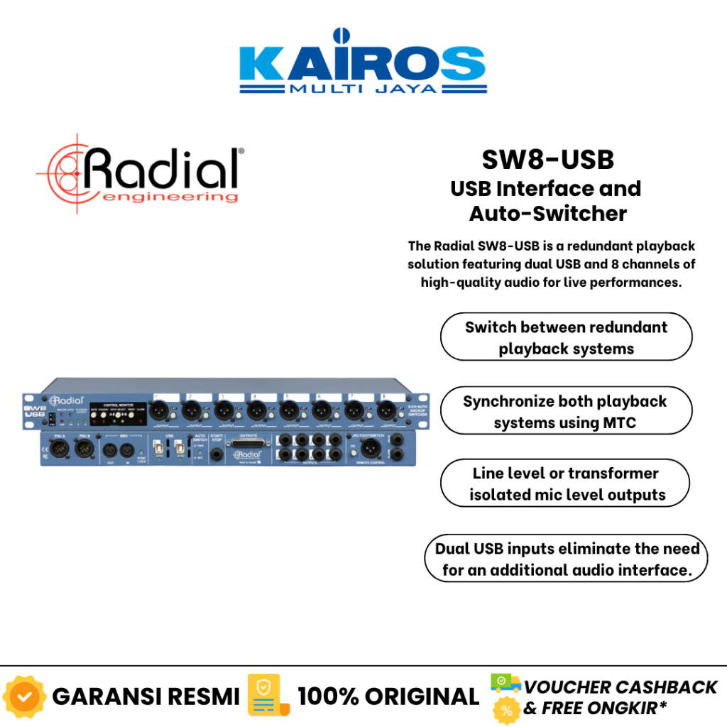 Radial SW8-USB USB Interface and Auto-Switcher