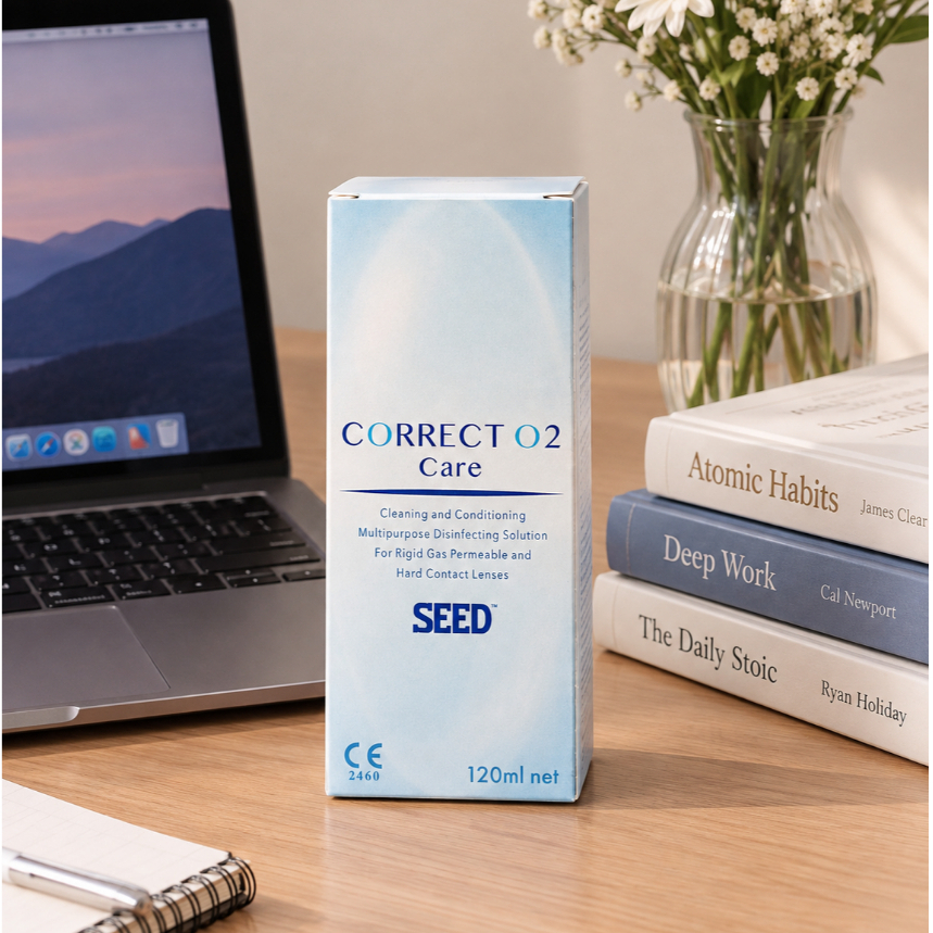 HARD LENS Cairan Pembersih Seed Correct O2 Care (Khusus Hard Lens& RGP Lens)