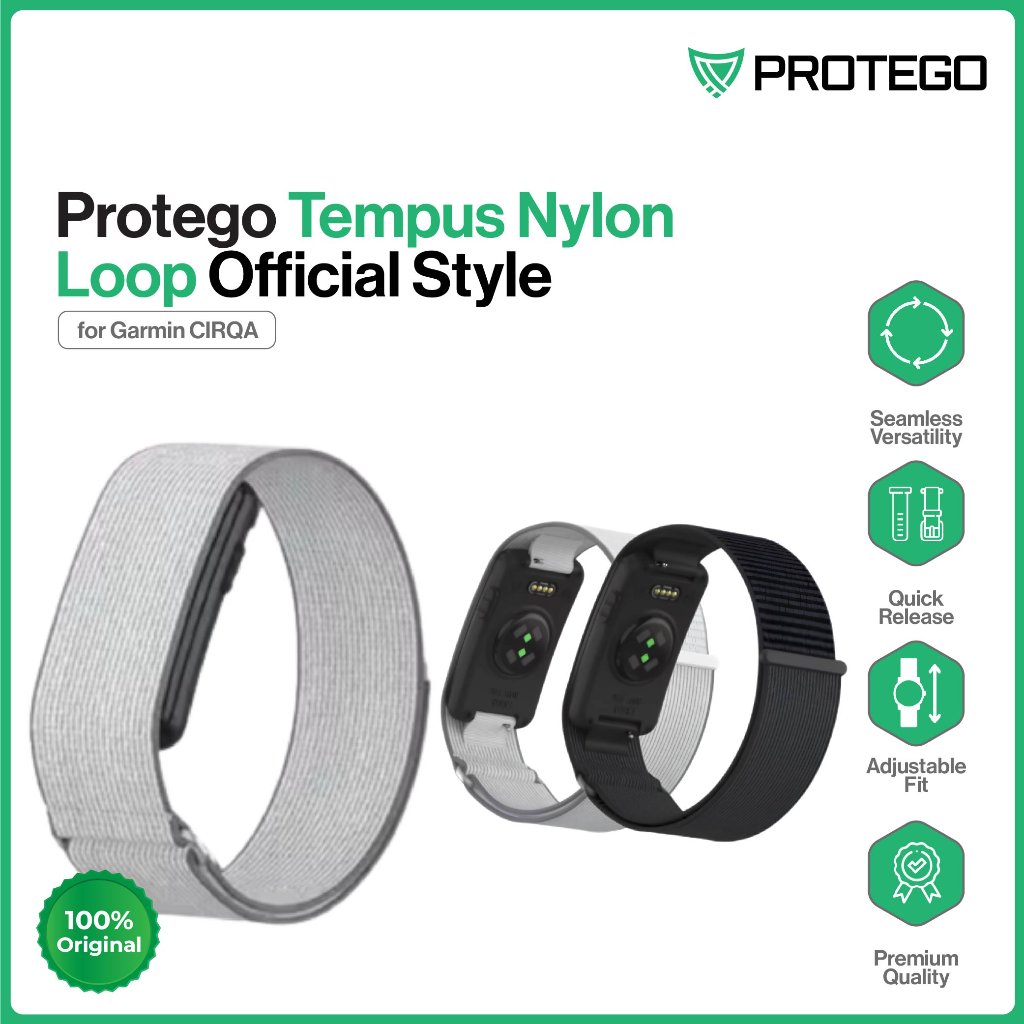 Watch Strap / Band Compatible For Garmin CIRQA Protego Tempus Nylon Loop Official Style (PT-113) (PT